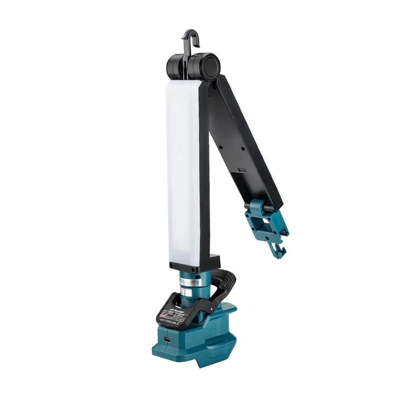 2400LM LED Work Light Clip on Light Compatible for Makita 30W Compatible with Li-ion Battery Foldable Light Power Tool