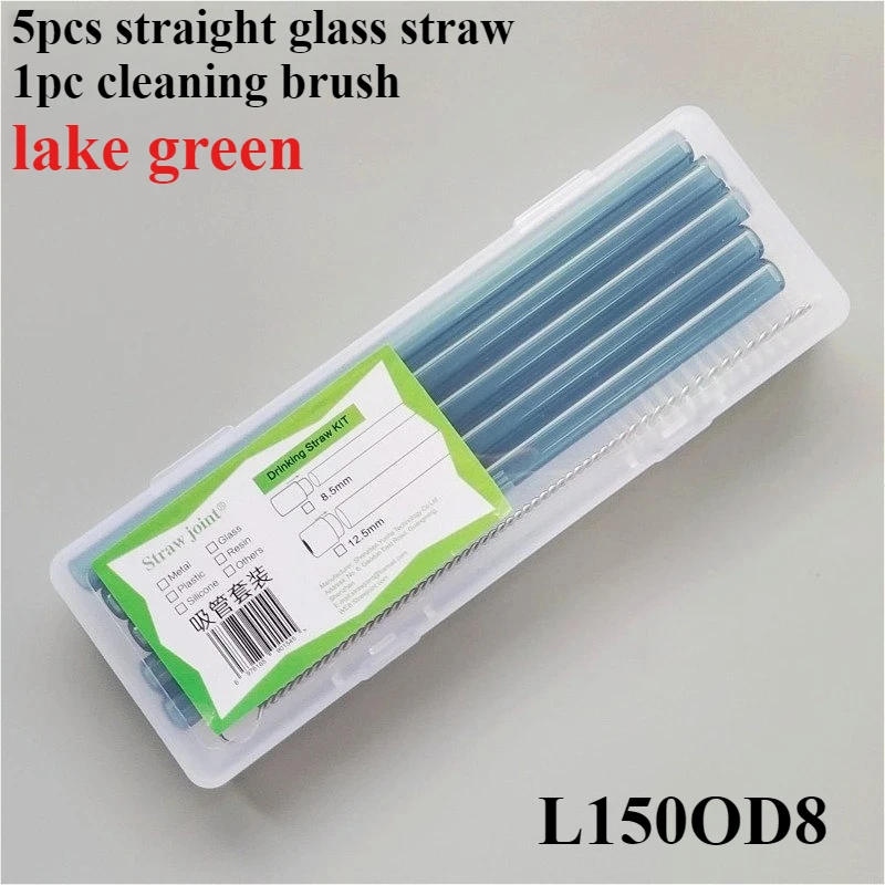 Eco-Friendly Borosilicate Glass Straws - 5-Pack Gift Set