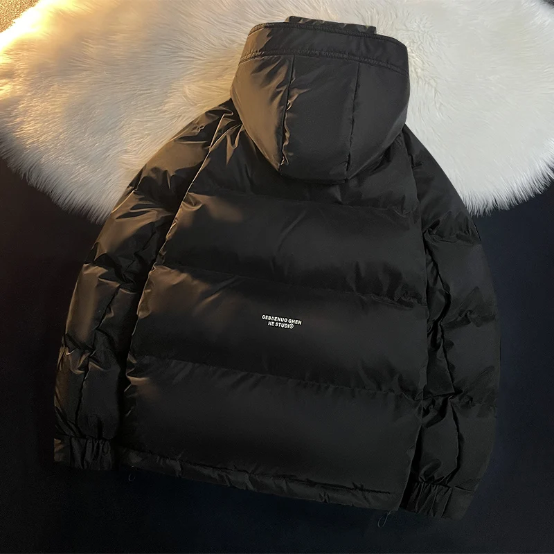 Winter New Hiking Down Coats for Men Fashion All-match Hooded Outerwear Comfortable Warm Camping Down Jacket Outdoor Windproof