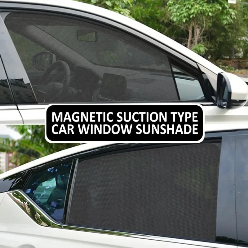 Magnetic Car Sun Shade Anti-UV Front/Rear Window Sunshield Shadow Mesh Glass Shading Car Privacy Shield Auto Interior