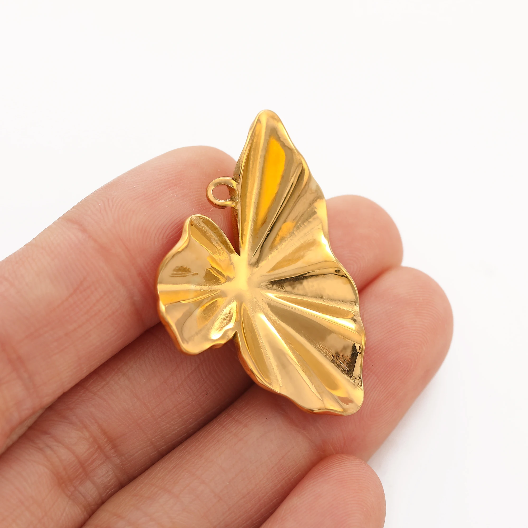 3 teil/los Edelstahl Blume Charme für Schmuck Herstellung liefert DIY Ohrringe Halskette einfache Mode trend ige Party Charme Schmuck