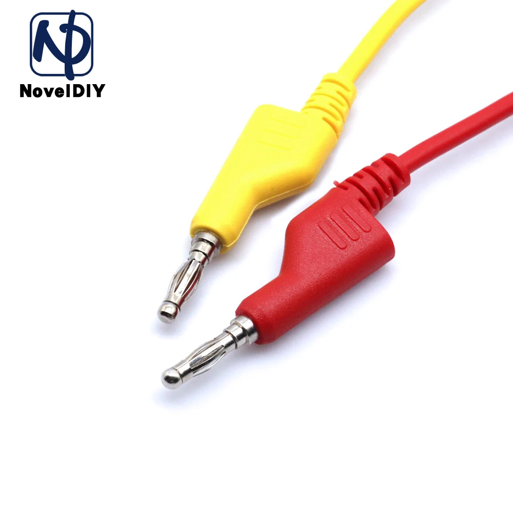 Double End Test lead Wire Line electrical Voltage 4mm Banana Plug Alligator Clip Crocodile 15A multimeter DIY Test Wires 1M alligator clips electric test clamp test clip