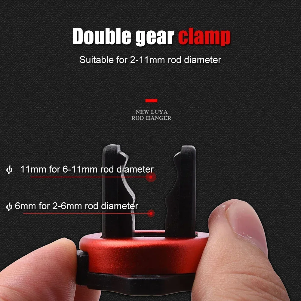 Aluminum Alloy Fly Fishing Rod Holder Waist Belt Clip with Safety Lock Housing Support Fishing Tool Accessories