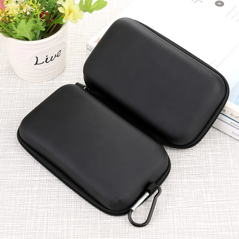 Portable Storage Bag Power Bank Cable EVA Hard Case Earphone Phone Holder Travel Digital Accessories Buckle