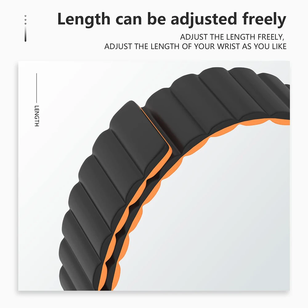 Premium Magnetic Silicone Strap for Smartwatches - 20mm/22mm Watchband