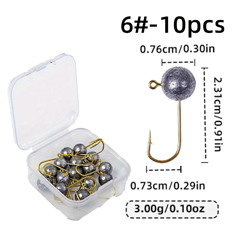 Pêche 25pcs têtes de gabarit kit de crochets