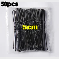 Pinces à cheveux noires en forme de U, 5/6/7cm, épingle à cheveux Invisible ondulée, coiffure, poignée en métal, Barrette, accessoires pour cheveux 6