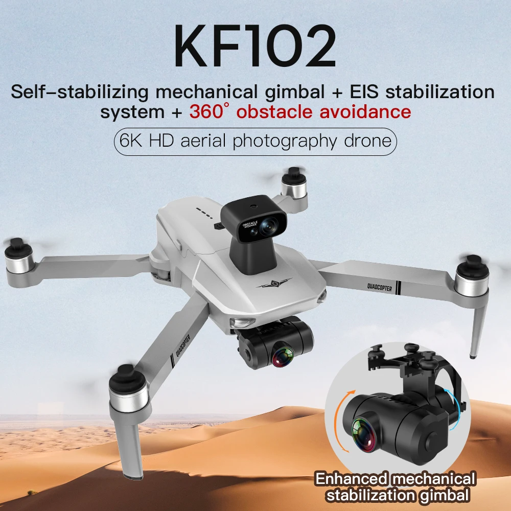 KF102 MAX GPS Drone With 4K Ultra HD Camera 2-Axis Gimbal 5G Wifi FPV RC Quadcopter brushless obstacle avoidance KF102 Drones