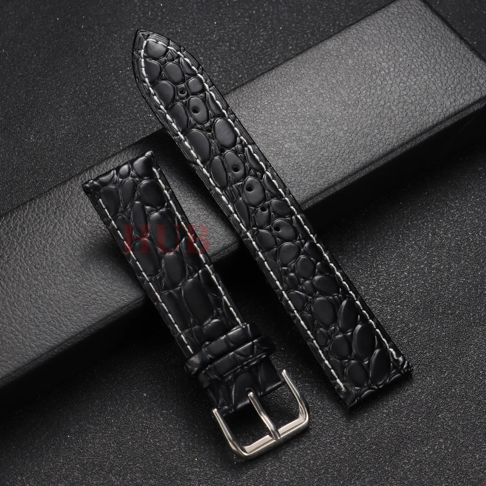 Leder-Uhrenarmband mit Krokodilmuster-Design, 12/14/16/18/19/20/21/22/24 mm, weiche Uhrenarmbänder, lässiges Business-Armband für Herren und Damen – Detail 16