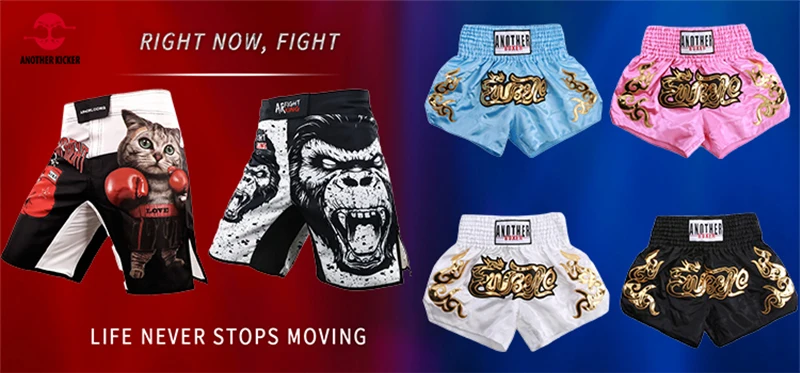 Vszap Fight Shorts Herren BJJ MMA Shorts Boxen Kampf Grappling Shorts Fitness Muay Thai Kickboxen No Gi Wrestling Sporthose – Detail 29