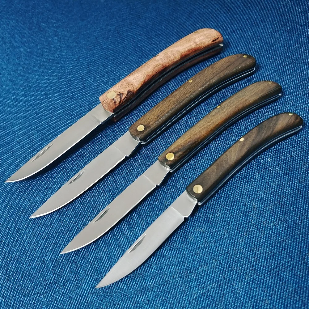 Description Picture 5 of itemGradyFung Pocket Knife Folding Blade Stainless Steel with Wood Handle Gentleman Knives for Camping  EDC Utility Meat Table Tools