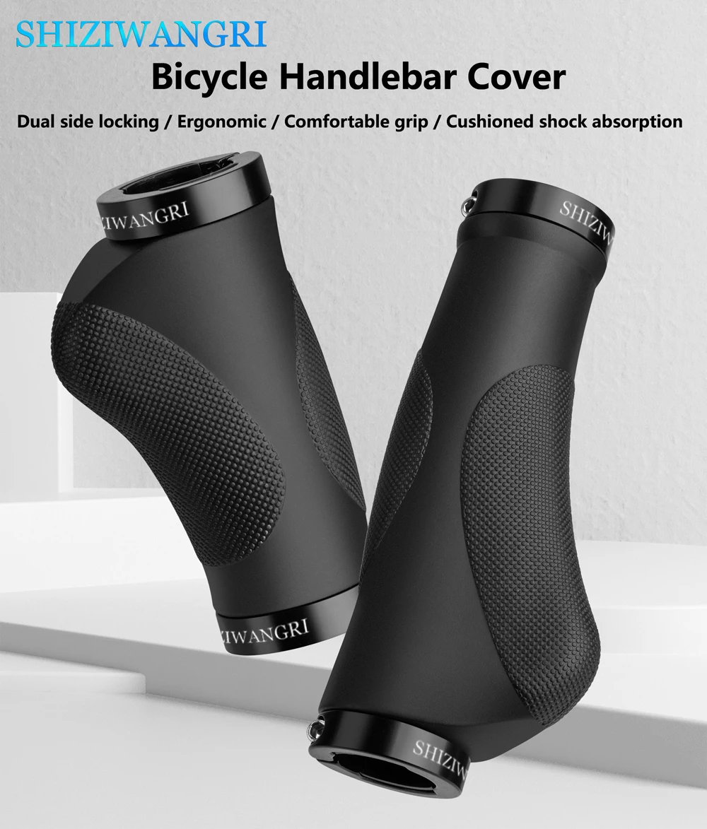 SHIZIWANGRI Fahrradlenker, ergonomische Griffe, TPR-Gummi, bequem für Fahrräder mit variabler Geschwindigkeit, Radfahren, Lenkerabdeckung – Detail 2