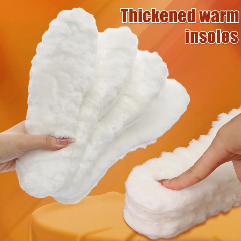Description Picture 6 of item2/4Pcs Self Heated Wool Insoles Women Men Winter Thicken Warm Natural Lamb Fleece Insoles Cashmere Thermal Real Wool Shoe Pads
