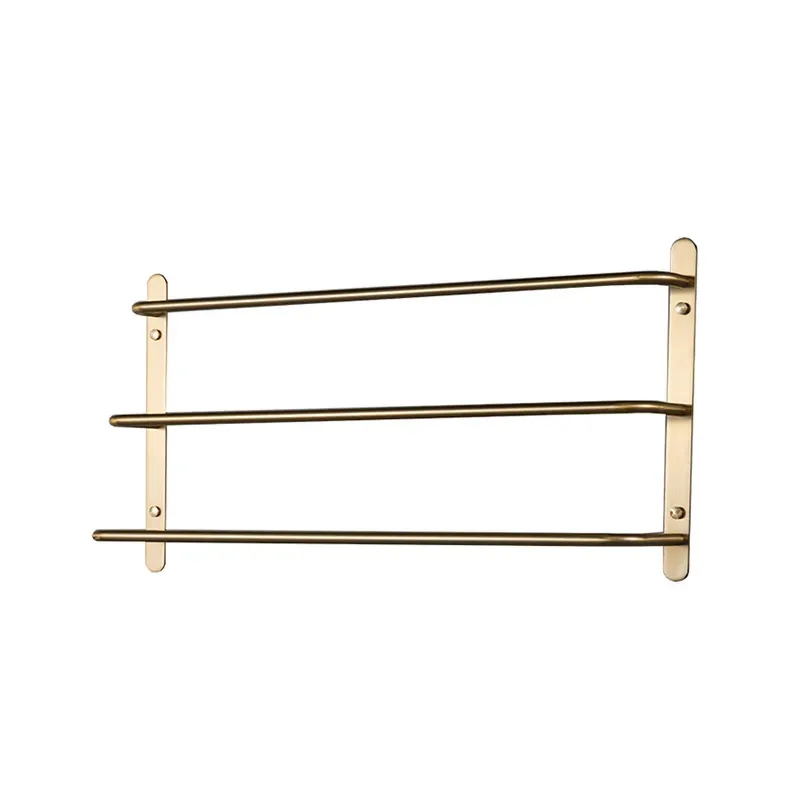 Gold Bathroom Towel Rack Stainless Steel Towel Bar Adhesive Holder Bathroom Accessories