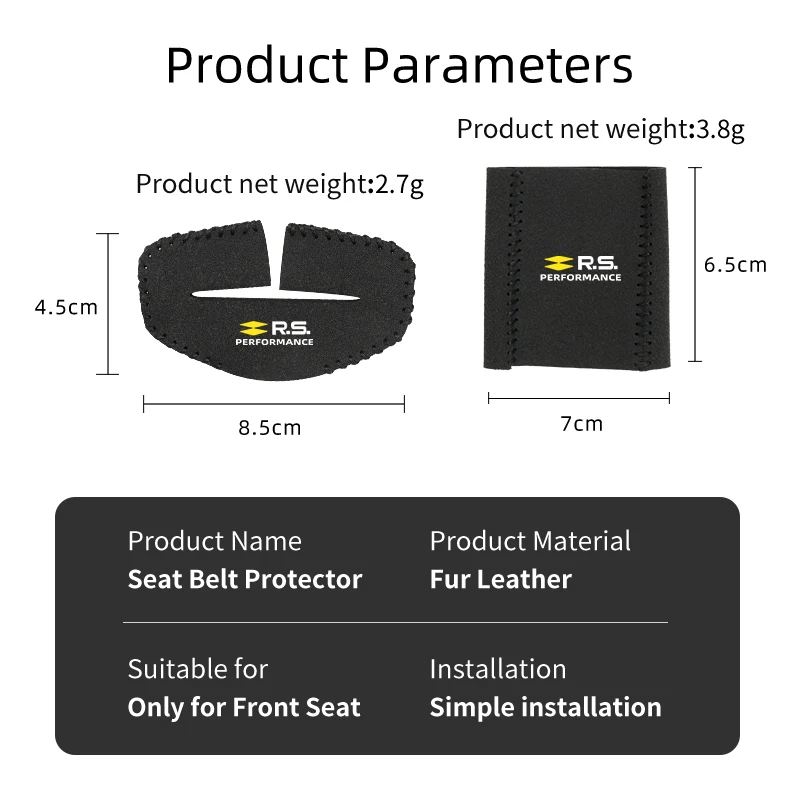 Protection Ceinture De Sécurité Renault Clio Mégane RS - 2 Pièces En Fibre De Carbone Avec Velcro - Coussin Confort Pour épaule