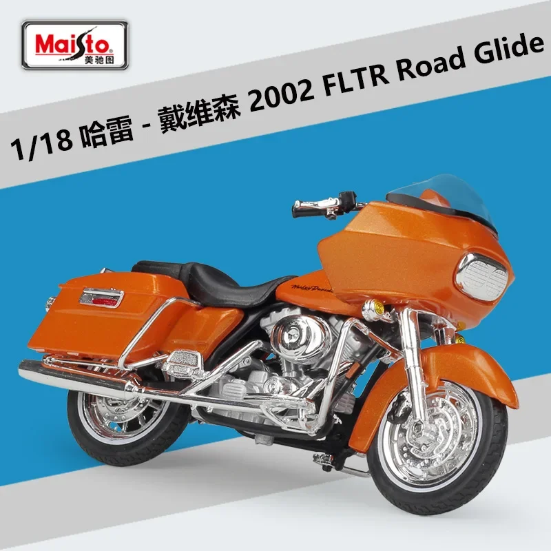 

Maisto 1:18 Harley 2002 FLTR Road Glide Model Car Simulation Alloy Motorcycle Metal Toy Car Children's ToyGift B459