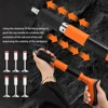 Mini Handheld Powerful Nailing Machine Set Multipurpose 4 Levels Power Control Low Noise Manual Nailer Tool Kit for Woodworking 2