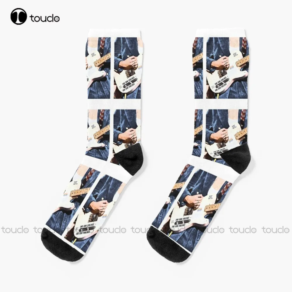 

Носки с изображением гитары, высокие носки Harrys House с цифровым принтом на 360 °, высококачественные милые элегантные милые хлопковые носки с милыми изображениями из мультфильмов
