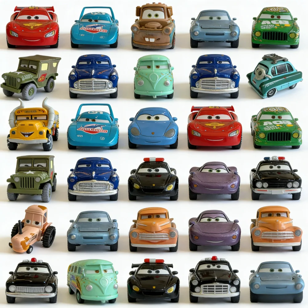 2026 HOT Pixar Cars 3 라이트닝 맥퀸 필모어 4-9CM 1:55 금속 모델 레이싱카 장난감 어린이 생일 새해 선물