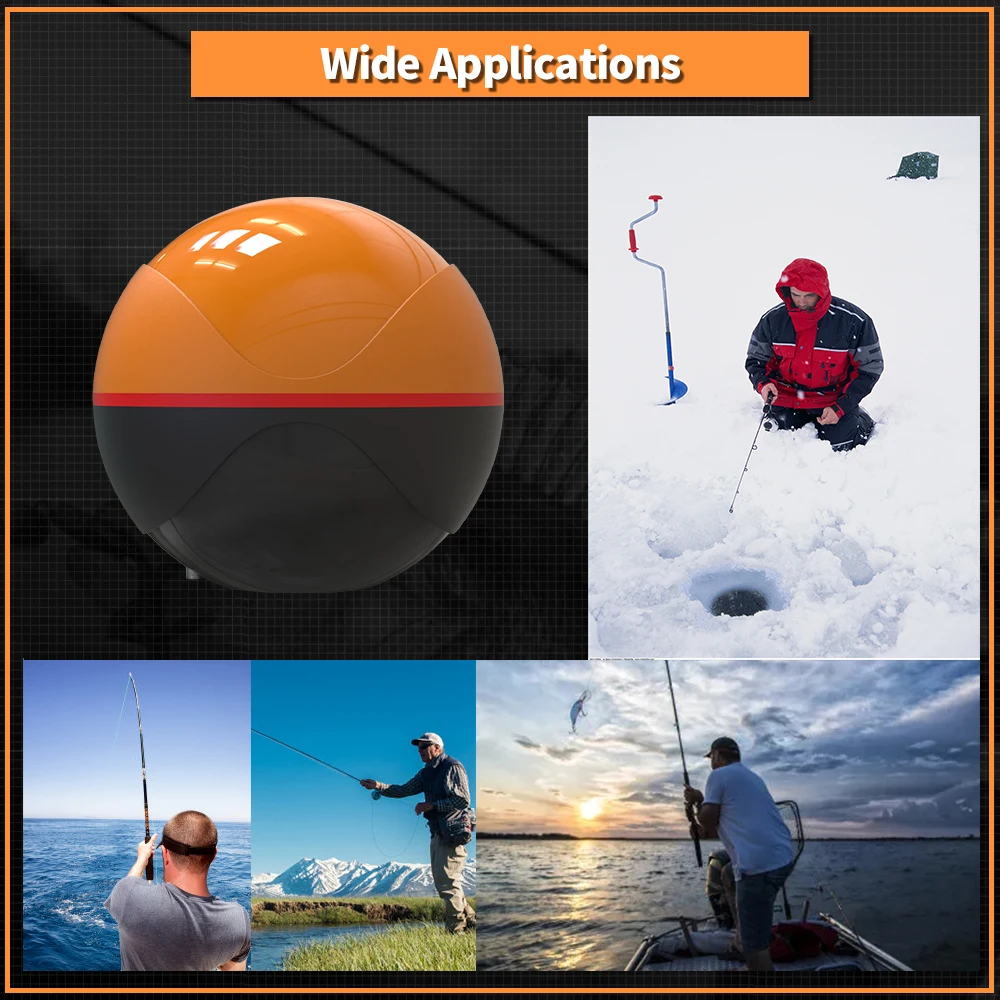 Erchang F68 Fish Finder Sonar For Fishing 125khz/330khz Echo-sounder Portable Wireless Sounder Android&IOS APP fish finder