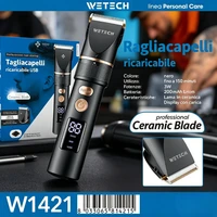 Ensemble de tondeuses à cheveux rechargeables/avec fil, tondeuse à cheveux électrique professionnelle avec peignes réglables (3-12 mm), moteur silencieux, pour hommes/femmes/enfants, usage domestique ou professionnel 2