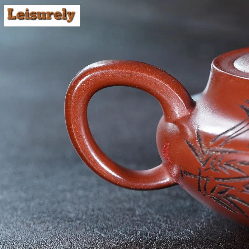 320ml Exquisite Yixing Purple Clay Teapots Handmade Pot Raw Ore Dragon's Blood Sand Tea Maker Kettle With Filter Zisha Tea Set