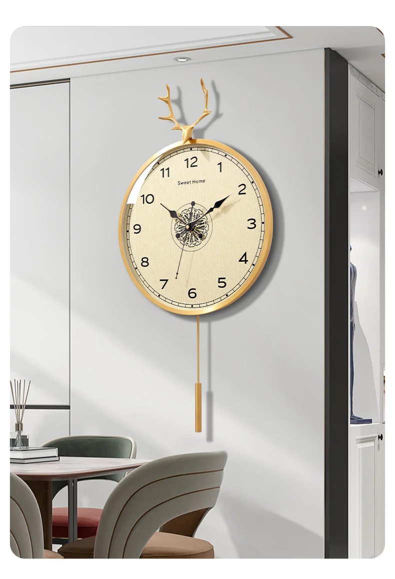 Description Picture 6 of itemSimple Modern Wall Clock Office Pendulum Interior Design Wall Clock Italy Unique Duvar Saati Home Decoration Accessories