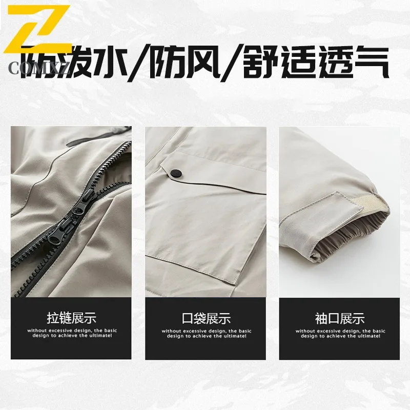 COMXZ Urban Adventure Mens Jacket Comfortable Outdoor Thickened Warm Parka Street Style Cold Resistant Winter Zipper Outerwear