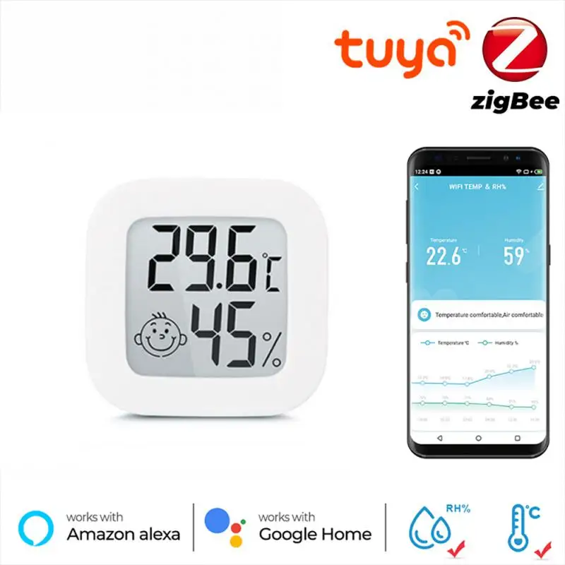Tuya Zigbee Smart Home Temperature Humidity Sensor Smart Temperature