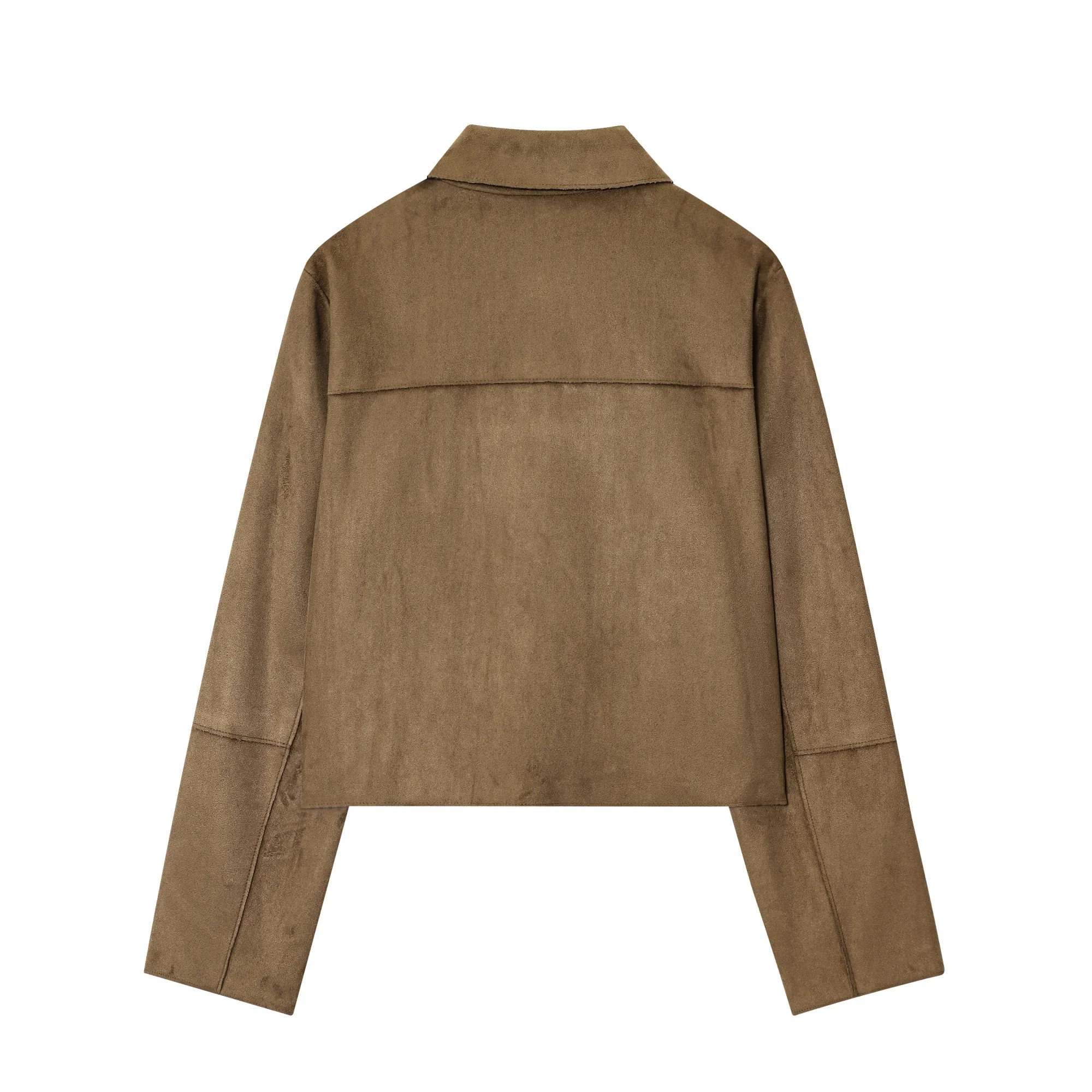 2025 Autumn Vintage Mujer Outwear Chic Suede Casual High Street Woman Jackets Single Breasted Streetwear Jacket Fashion