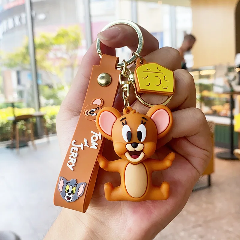 Charming Cartoon Tom and Jerry Keychain - Cute Doll Ornament and Gift