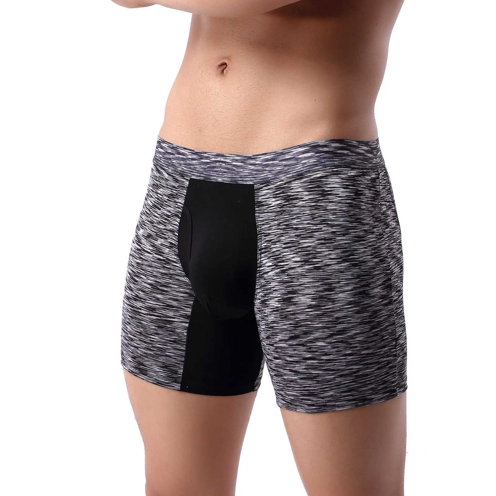 Mens Training Boxer Shorts Sports Fitness Comfortable Colorful Soft Boxers Mid Waist Seamless Big Pouch Short Pants