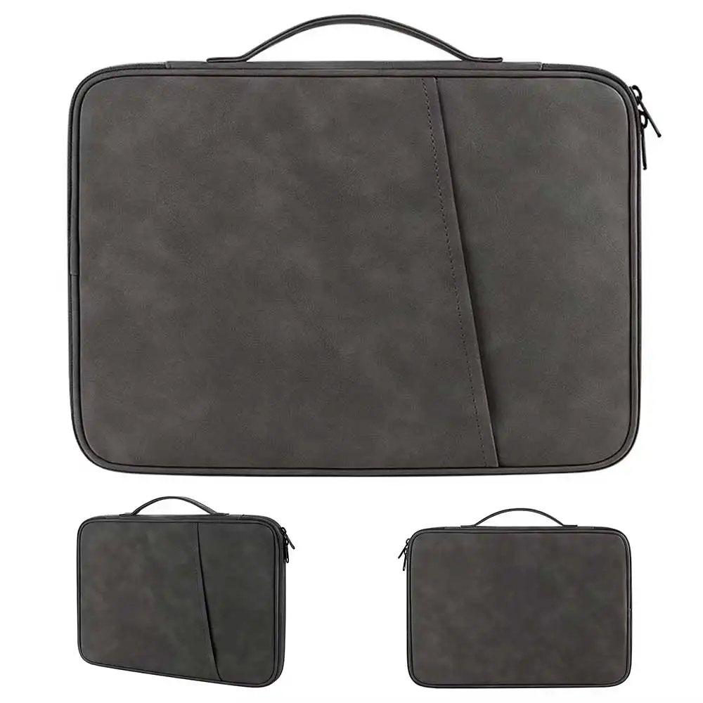 Waterproof Leather Tablet Carrying Case with Padded Protective Inner Bag, Ideal