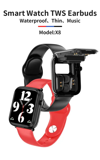 Smartwatch X8s Earbuds Watch Series Apple Watch Waterproof Earbuds