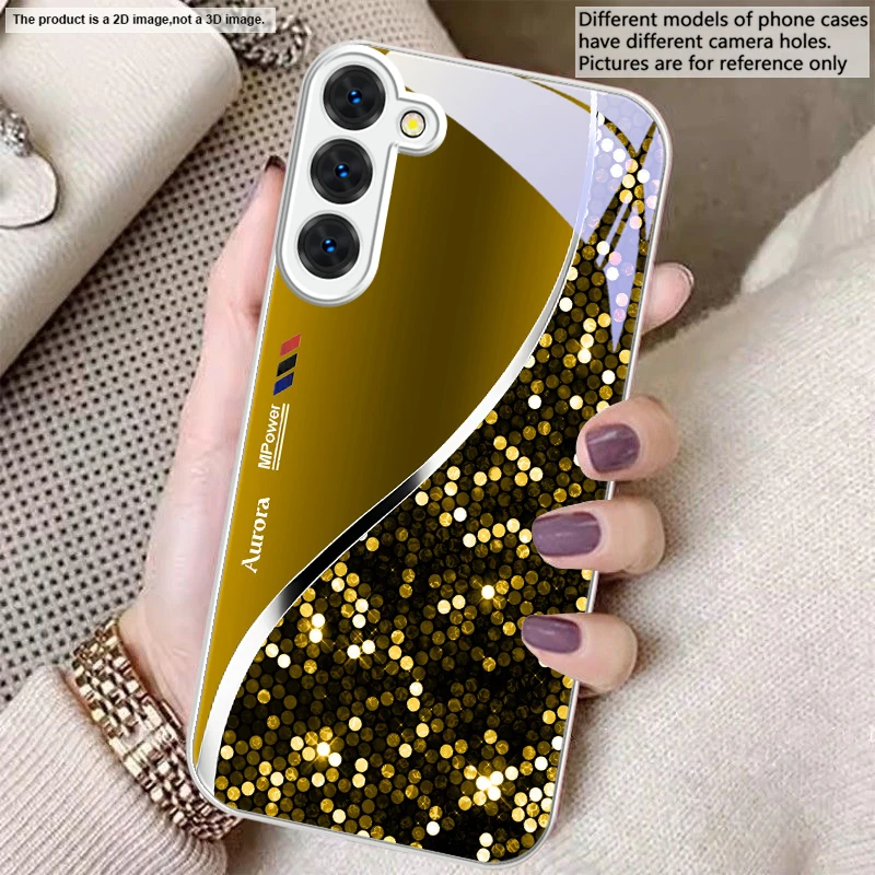 Sleek Silver Metal Curve Glass Phone Case