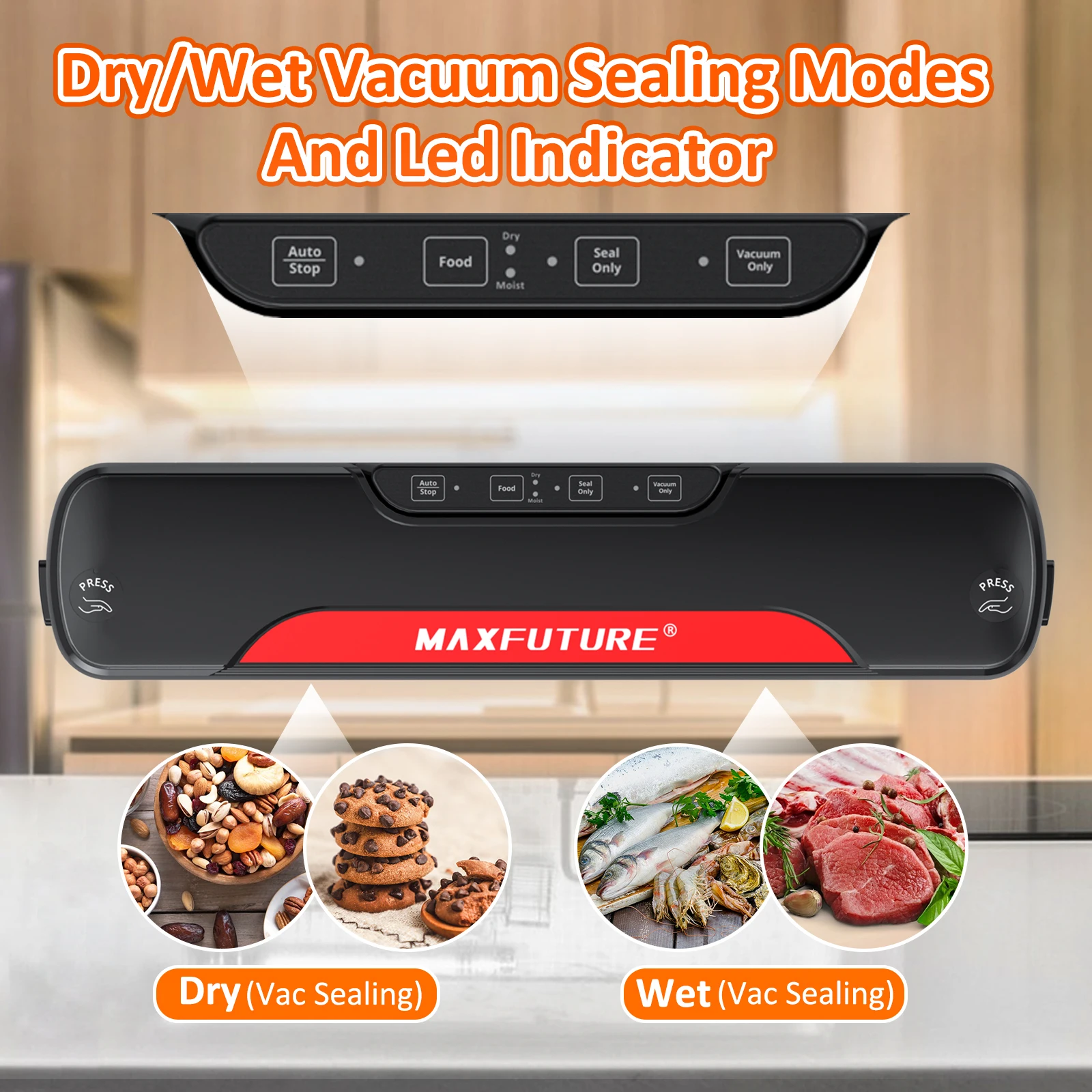 100pcs Vacuum Sealer Machine Food Vacuum Sealer For Food Saver - Automatic  Air Sealing System For Food Storage Dry And Moist Food Modes Compact Design