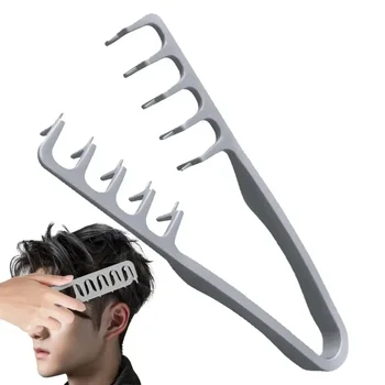 Pettine volumizzante a denti larghi per lo styling dei capelli, strumento per arricciare e creare texture soffice per uomo, ideale per tutti i tipi di capelli, strumenti per acconciature