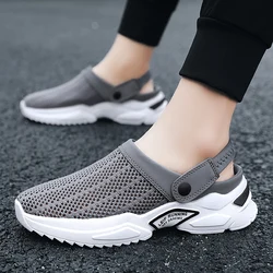 Men Summer Sandals Slip on Mesh Breathable Casual Sneakers Outdoor Clogs Lightweight Fashion Walking Shoes for Male