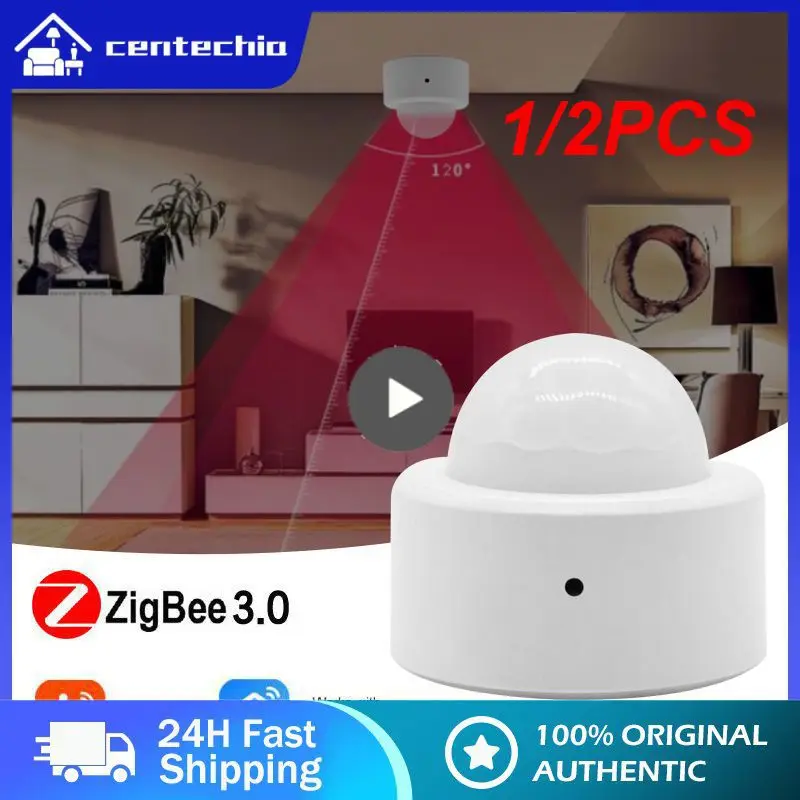

1/2PCS Zigbee3.0 Tuya Smart Body Movement Detector Mini PIR Motion Sensor Wireless Human Body Sensor Works With Tuya
