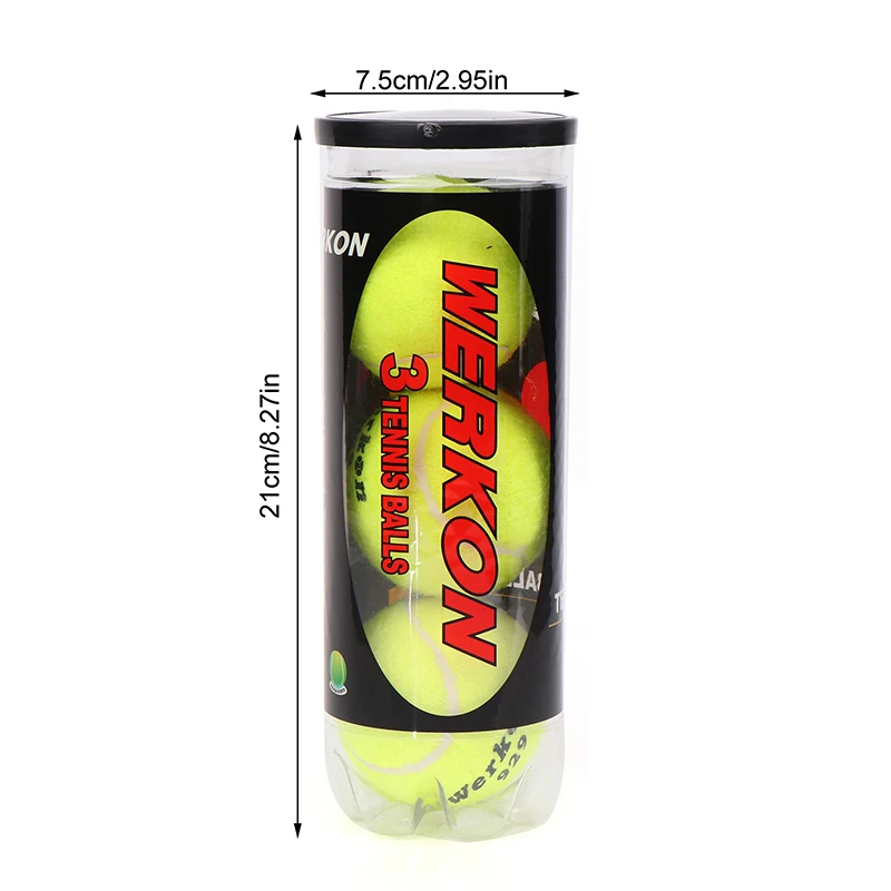 1Tube 3 Pcs Tennis Balls High Elasticity Durability Unpressurised Tennis Ball Training Sport Competition Ball For Trainer