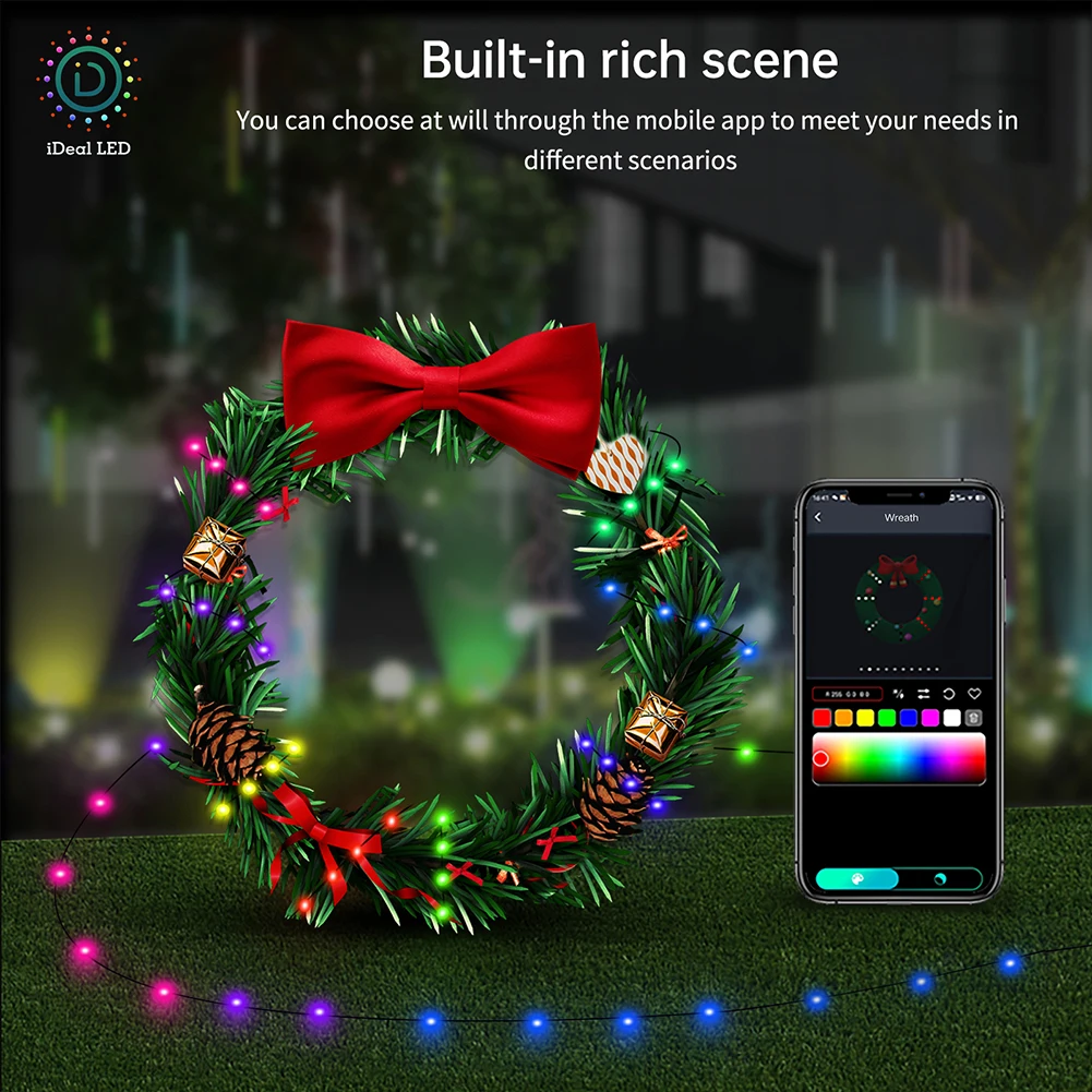 LED Atmosphere Decorative Lamp Waterproof Hanging Indoor Outdoor Decorative Lights Multipurpose Modeling Lamp for Christmas Tree