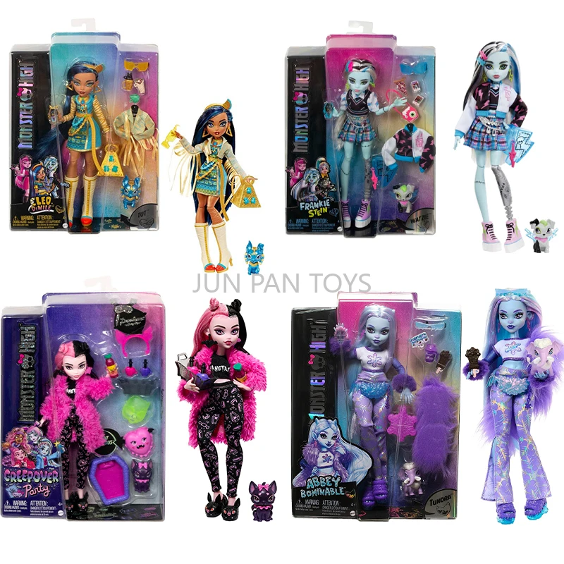 Original Monster High Cleo De Nile Franky Stein Draculaura Creefiner Party Abbey Bominable Da Collezione Fashion Doll Girl Toys