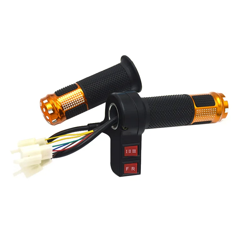 24V 36V 48V 60V 72V Electric Bicycle Thumb Throttle with Handle Grips on/off switch finger throttle twist throttle electric bike throttle electric bike parts