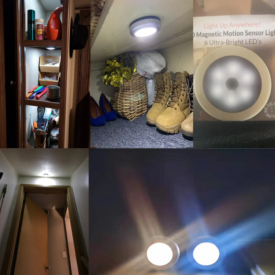 Motion sensor light led night light led motion sensor light night light motion sensor night light led cabinet lights led night lamp motion sensor led light motion sensor lamp Aswesaw round motion sensor LED night light battery powered cabinet night lamp bedside lights for bedroom home closet lighting