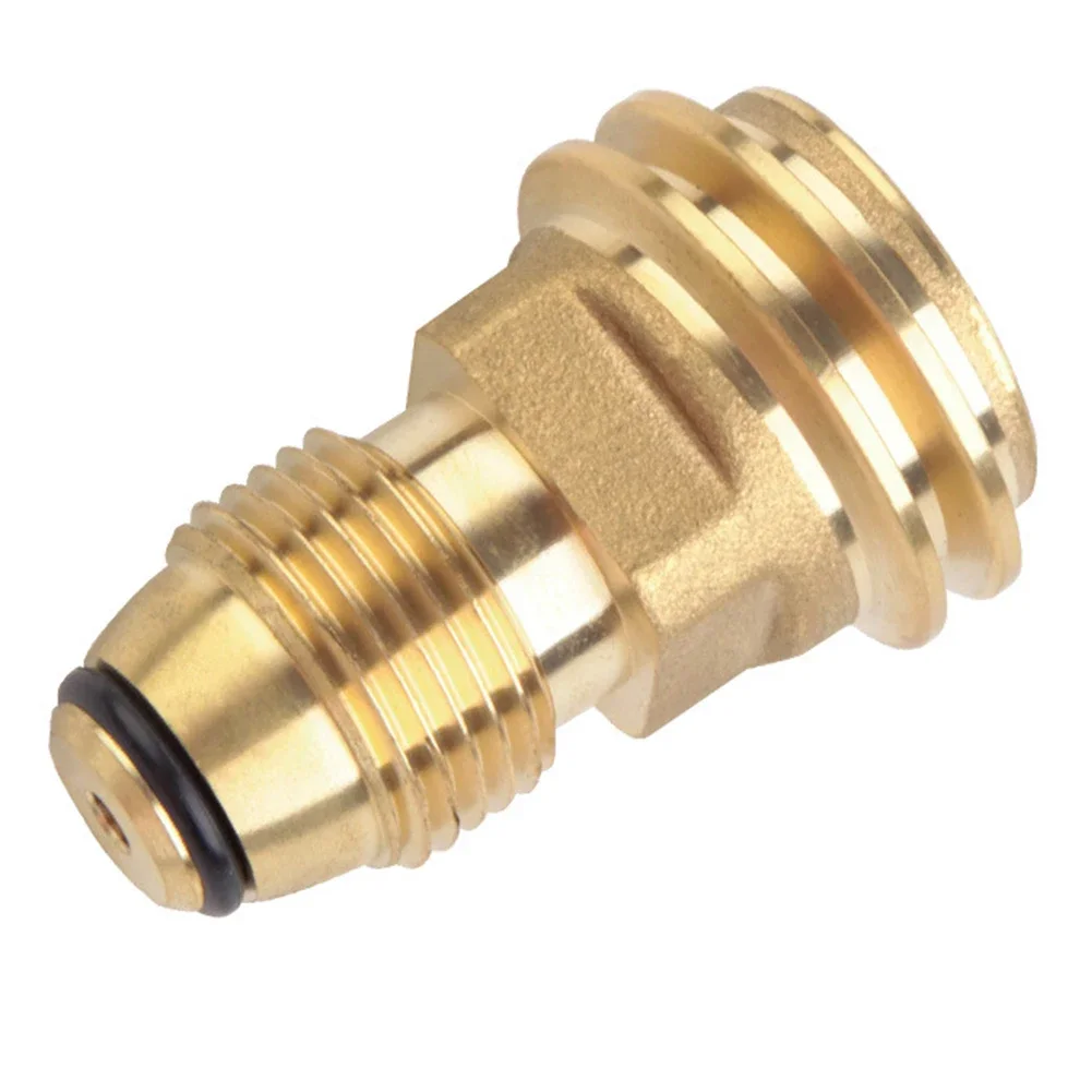 Propane LP TANK POL Service Valve To QCC Outlet Brass Adapter Part Camping Outdoor Propane Inflation Connector Gas Stove Adapter propane connector adapter gas cylinder adapter