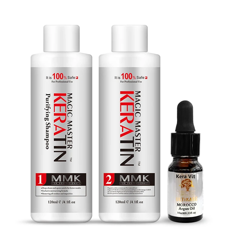 Profumo Di Cocco Alla Cheratina Professionale Senza Formalina 120Ml Magic Master Cheratina Trattamento Dei Capelli Shampoo Purificante Set Di Olio Di 