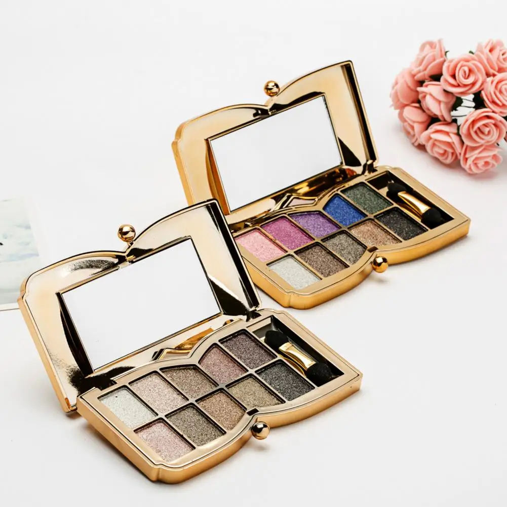 11g Eyeshadow Palette Shining Waterproof Glitter Long-lasting Eye Makeup Tools 10 Colors Women Cosmetic Eye Shadow for Party