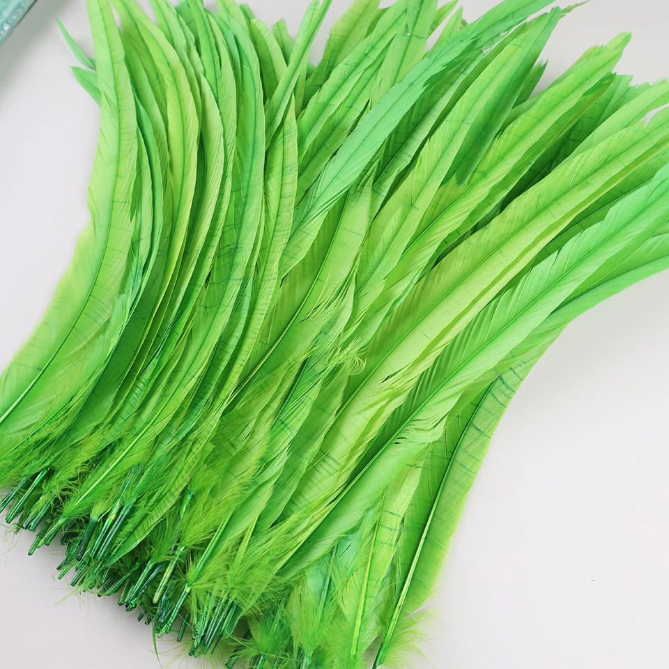 Rooster Feathers 50Pcs 35-40cm Rooster Tail Feathers for Crafts Carnival Accessories Natural Long Plumes Chicken Decoration Feather Headdress