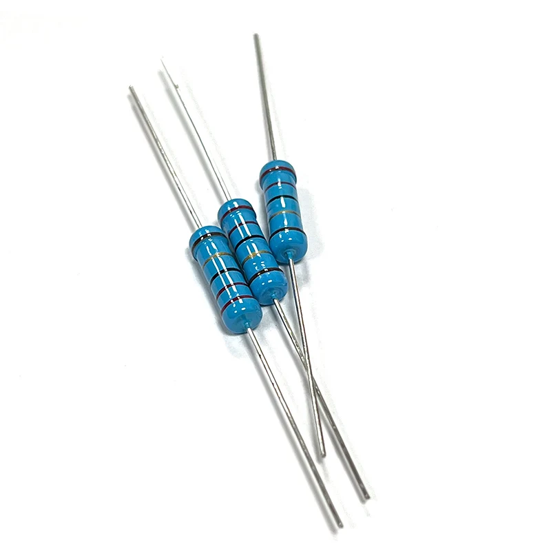 Metal Film Resistors 20pcs 2W Metal Film Resistor 2R2 22R 220R 2K2 22K 220K 2.2 22 220 Ohm R K Accuracy 1% 0.1R-10M Five-Color Ring Resistance