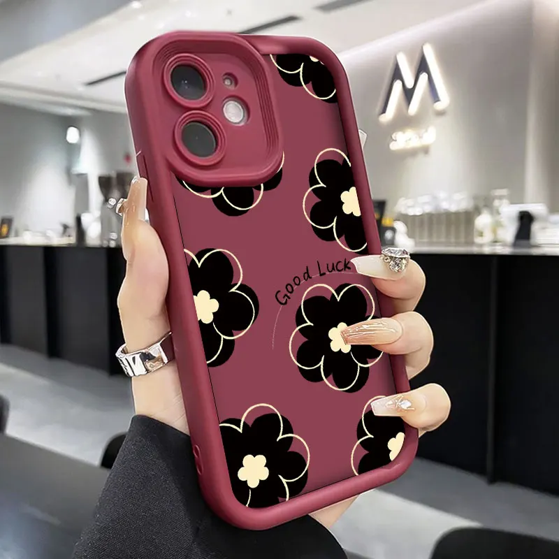 Luxury Flower Love Silicone Shockproof Phone Case Cover